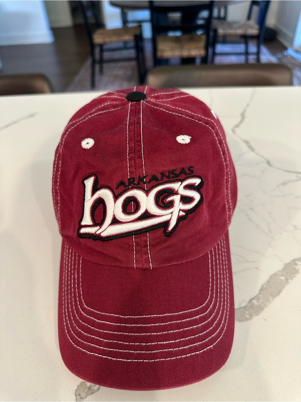 Arkansas Hogs Maroon Embroidered Baseball Cap